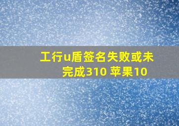 工行u盾签名失败或未完成310 苹果10